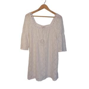 Laundry by Design swimsuit coverup dress white eyelet size Medium